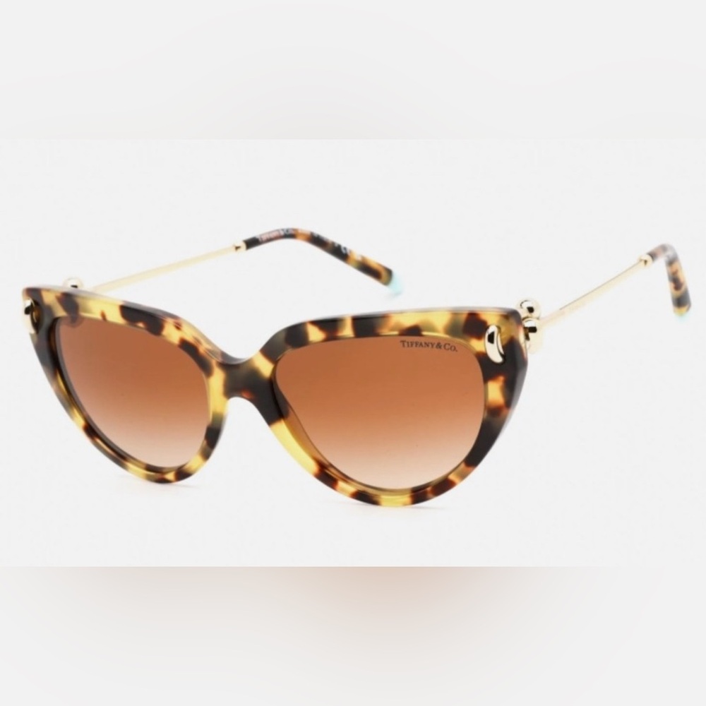 NEW|AuthenticTiffany & Co. TF Cat Eye Acetate Brown Sunglasses with Brown  Lens